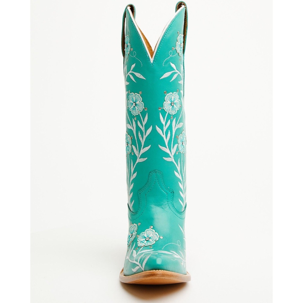 Ariat Romance Floral Embroidered Boho Turquoise Tall Western Boots Women's 9 - Picture 4 of 15